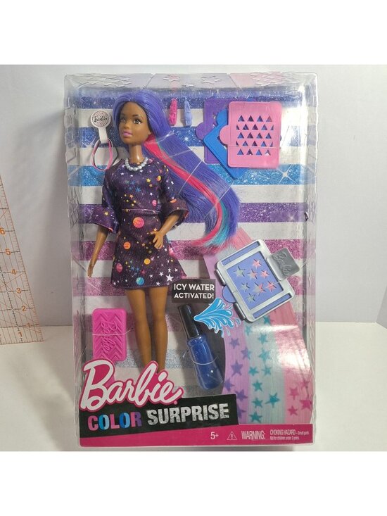 Mattel Other - Barbie Color Change Surprise Doll Purple Hair Space Dress Damaged Box